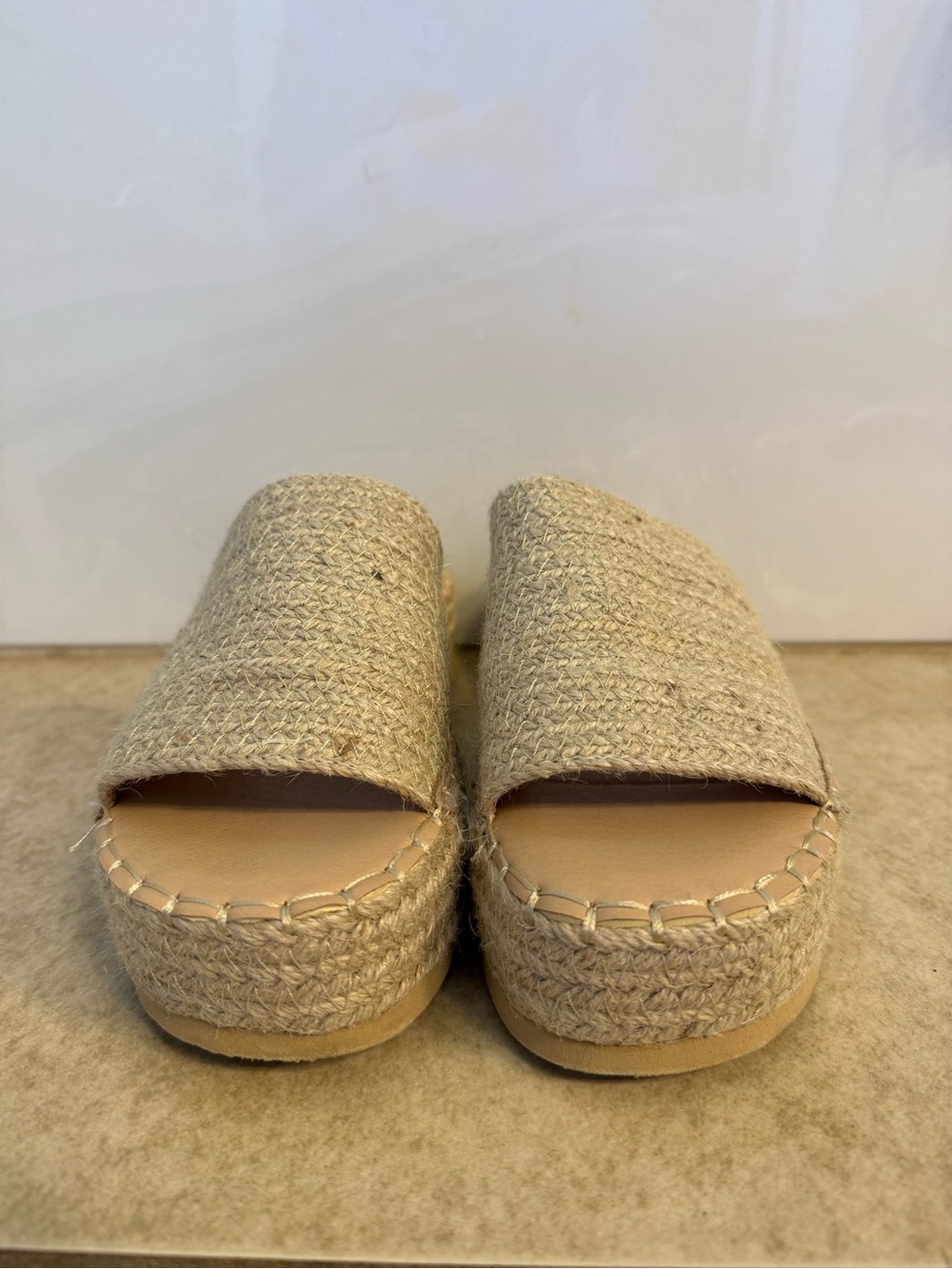 Coconuts by Matisse Natural Tan Jute Platform Slide Sandals